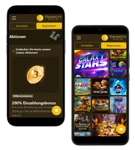 DaVinci's Gold Casino Mobile Erfahrung